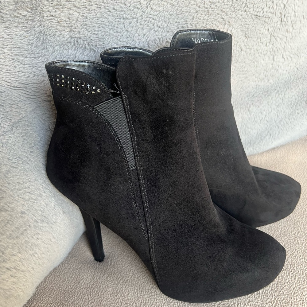 Madeline Stuart elegant Black Suede Ankle Boots
